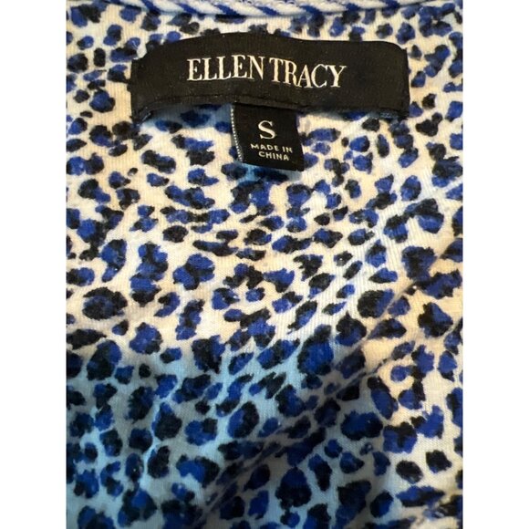 Ellen Tracy Small Blue & White Animal Print Night Gown - Picture 2 of 7